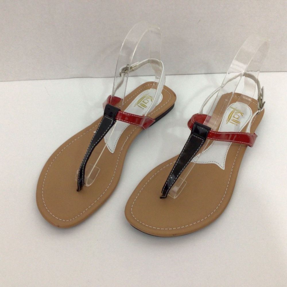 Kalli “KIWI” Red White & Blue Sandals, 8